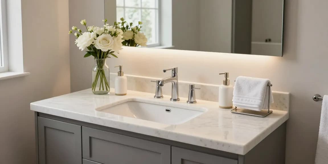 Custom-designed bathroom sink by expert bathroom sink designers in Hamilton, showcasing elegance and style in a modern setting.