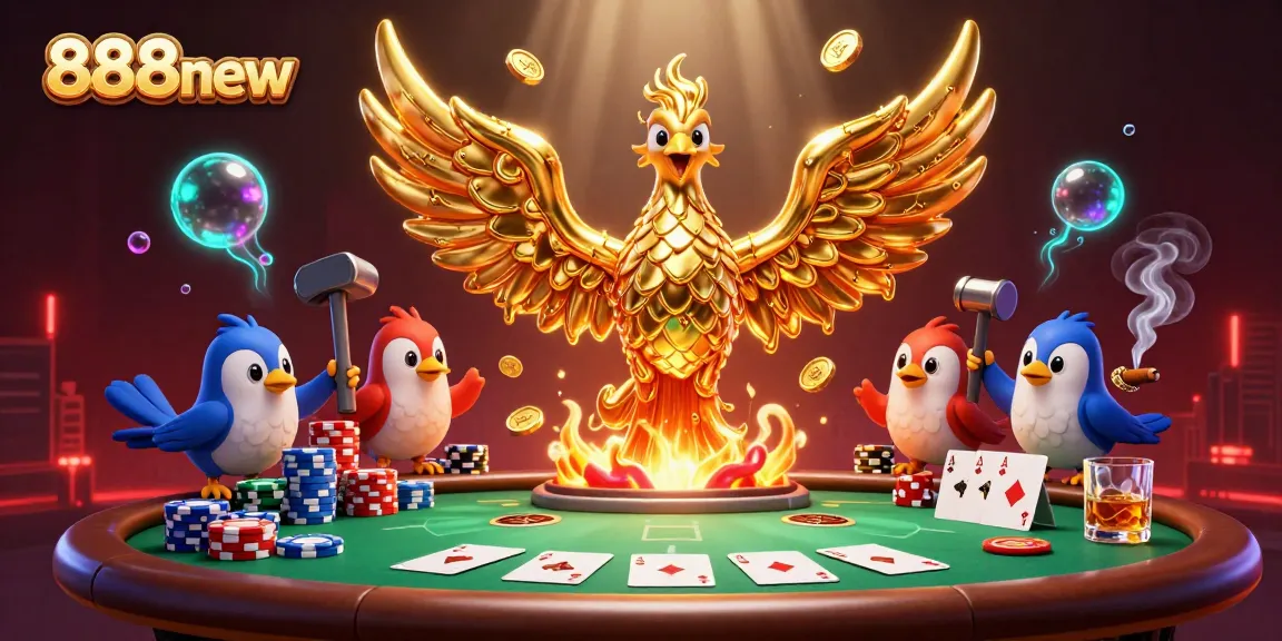 Engage with 888new's interactive casino experience, where a molten phoenix ignites excitement and treasure.