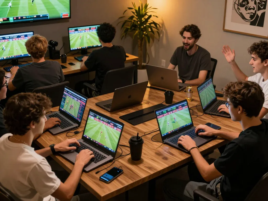 Users engaging in sports betting on 11bet showcasing excitement and strategic betting decisions.