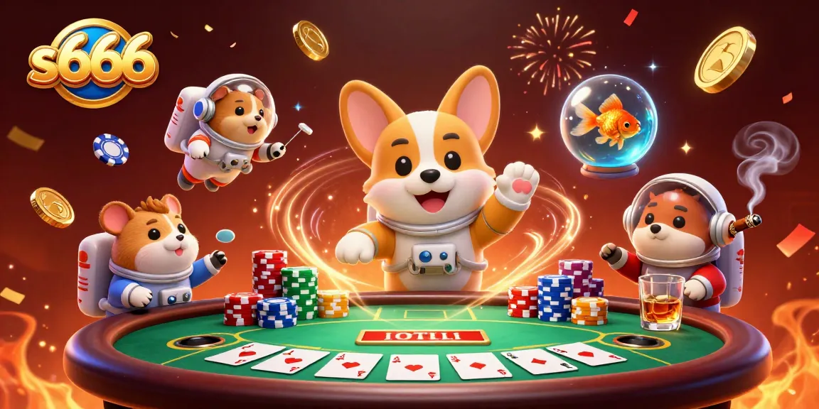 Experience high-stakes play at s666 with a casino-themed zero-gravity scene full of excitement.