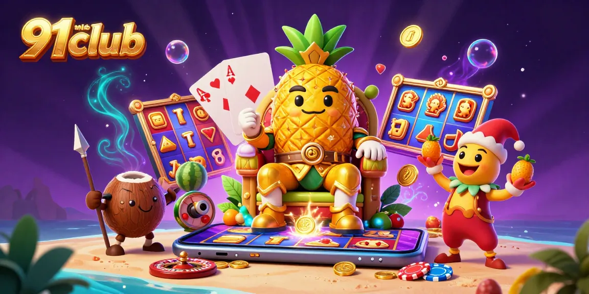 Spin and win on 91club with exciting casino characters and vibrant slot game elements.