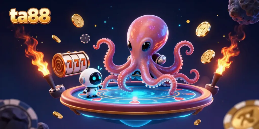 Experience thrilling gameplay at ta88 with an alien octopus dealer and exciting slot machines!
