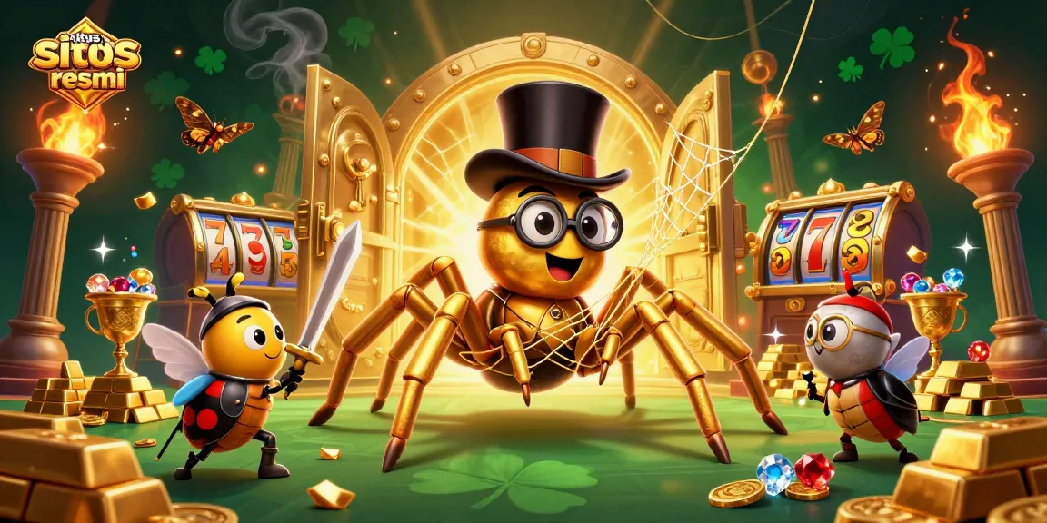 Experience the thrilling world of situs slot resmi with dynamic characters and treasures in a vibrant casino setting.
