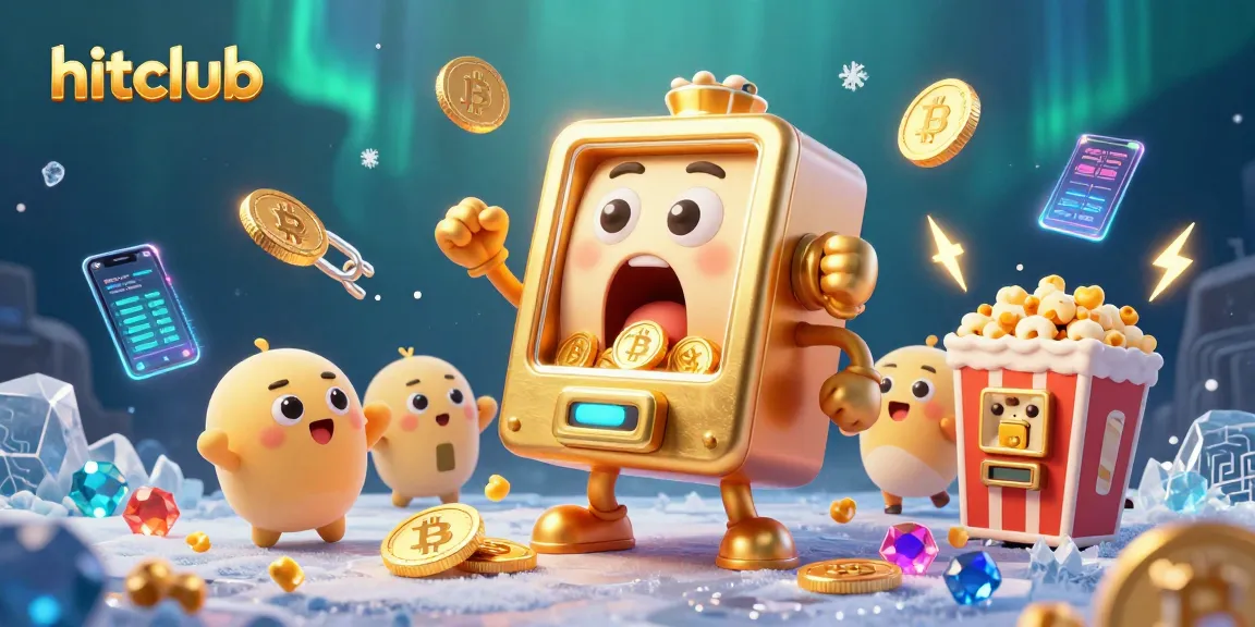 Experience the excitement of hitclub with a lively slot machine celebrating a jackpot amidst vibrant gaming elements.