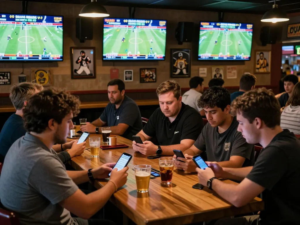 Engaging sports betting scene at a lively venue showcasing kèo nhà cái 88 excitement and strategy among friends