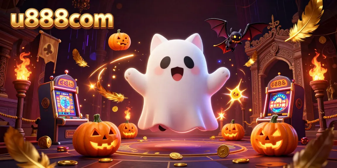 Engage with thrilling gameplay at u888com featuring a ghost cat and vibrant casino elements.