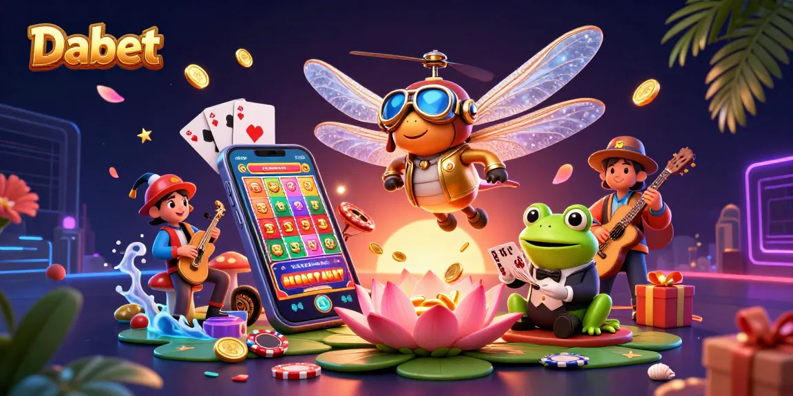 Dabet invites players to enjoy the exciting atmosphere of a lively online casino scene with vibrant game elements.