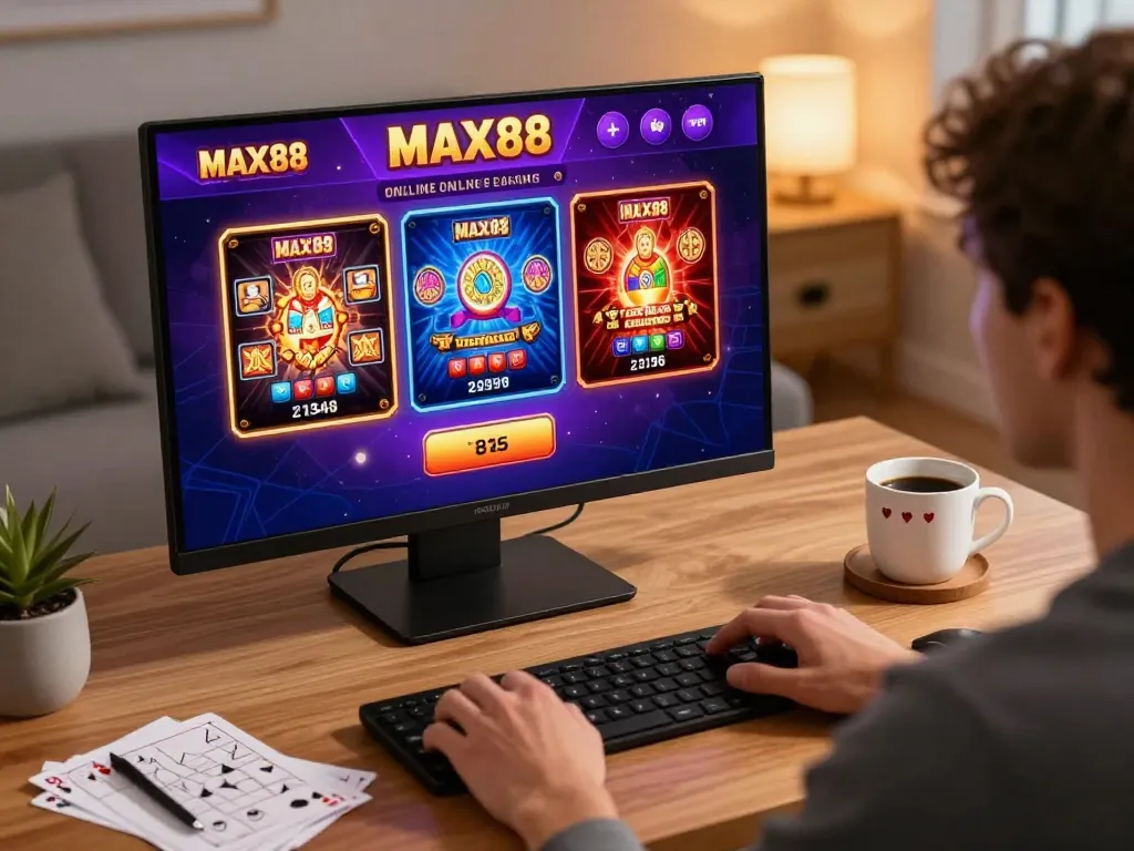 Experience MAX88's online gaming with live dealers and slots in a cozy environment.