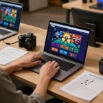 Engaging scene of a user exploring the MM88 online casino for strategic gaming