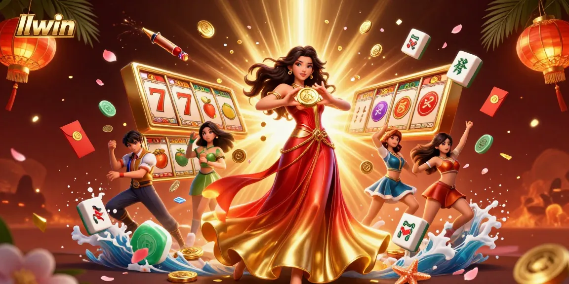 Spin to win at llwin with vibrant, immersive casino action featuring glamorous golden coins.