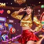 Win exciting jackpots at DA88VICOM with vibrant 3D slots featuring energetic characters and gaming elements.