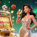 Experience thrilling wins at Jun88 with a dazzling golden jackpot celebrating success and excitement in this casino-themed illustration.