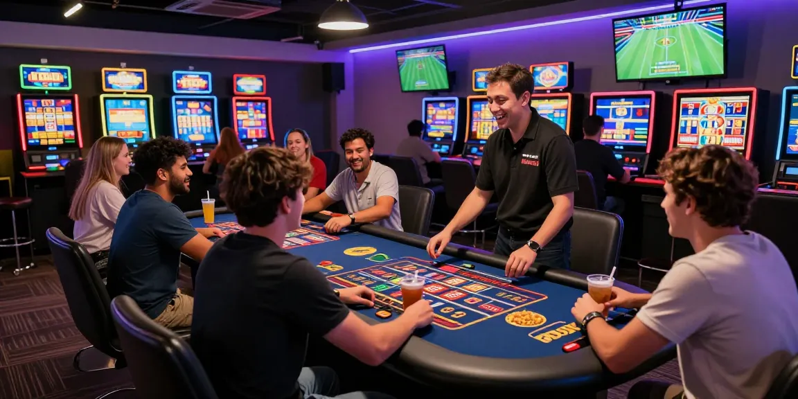 Engaged gamers enjoying a thrilling experience at https://79club.dev/ with vibrant live casino tables and energetic sports betting.