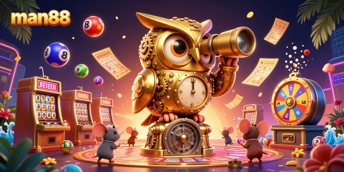 Engage with man88's thrilling gaming experience amid vibrant casino elements.