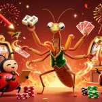 Experience the exciting world of five888 with vibrant slot reels and lively casino action!