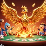 Experience thrilling wins at vin88 with a majestic golden phoenix and poker elements.