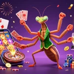Win big with f168 com in this dynamic casino scene featuring colorful slots and engaging characters.