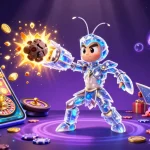 sunwin integrates vibrant slot games and colorful characters in an engaging casino scene