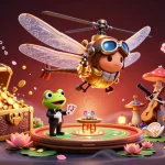 Engage in thrilling gameplay at z188's vibrant lily pad casino with dynamic 3D visuals.