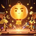 Experience the vibrant scene of sc88ad with a golden lantern spirit and gaming elements, showcasing dynamic casino excitement.
