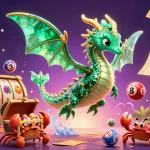 Engage with dynamic slot machines featuring colorful characters and winning elements in a captivating casino scene.