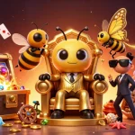 Socolive offers an immersive gambling experience with 3D vibrant elements including slot reels and gold coins.