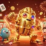 Catch big wins with bonus de casino lolajack amidst a vibrant slot machine celebration.