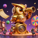 Experience the excitement at Sunwin casino with a vibrant, 3D illustration showcasing dynamic gaming elements.