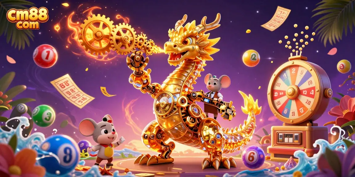 Engage in exhilarating gameplay at cm88 com, featuring a vibrant lottery scene with dynamic game elements.