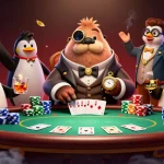 Experience the underwater poker excitement with 11win, featuring whimsical characters and vibrant casino elements.