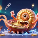 Win big with fb68live's unique ancient nautilus roulette game illustration, showcasing crypto elements.